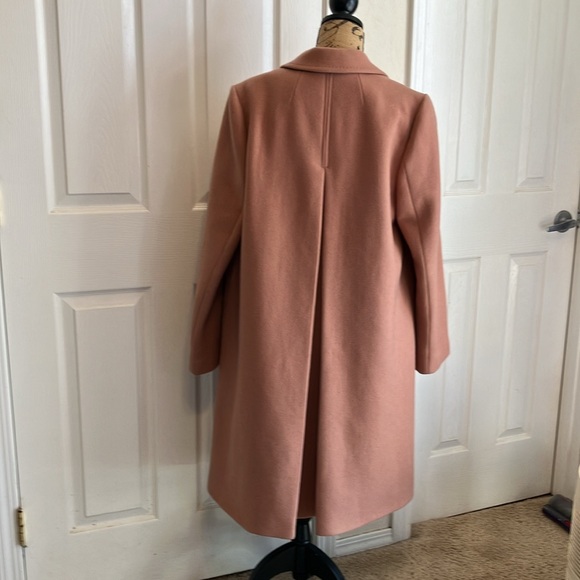 Madewell Teatro Swing Winter Wool Coat In Old Rose dusty rose long length 12 - Picture 12 of 17
